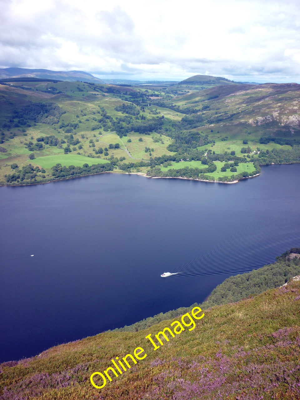 Photo 6x4 Ullswater from Bleaberry Knott Glenridding A steamer ripples th c2010