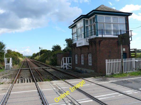 Photo 12x8 Dunragit Signal Box View of the signal box and the line going i c2010