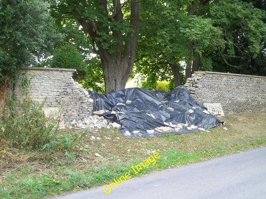 Photo 12x8 All fall down Sarsden The wall is around Haughton House. c2010