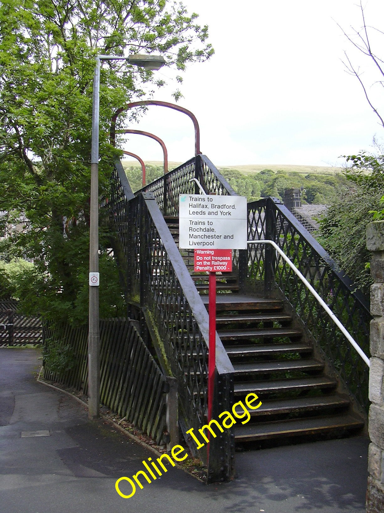 Photo 6x4 Footbridge, Walsden Railway Station, West Yorkshire Todmorden  c2010