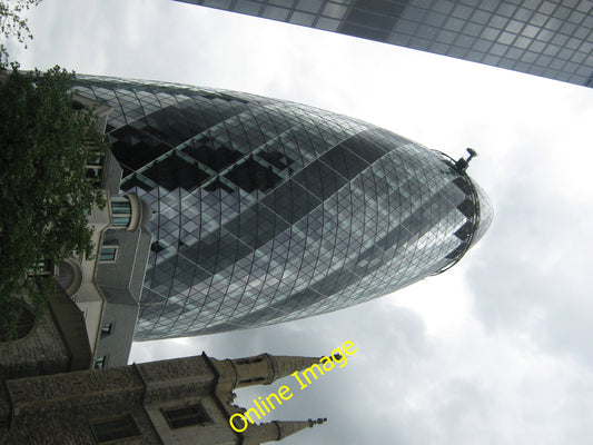 Photo 12x8 View of 30 St Mary Axe London Seen from St Mary Axe. On the rig c2010