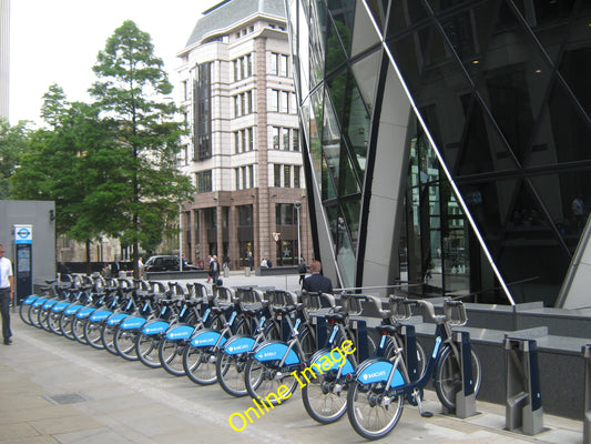 Photo 6x4 Barclays Bike Docking Station on Bury Street London At the base c2010