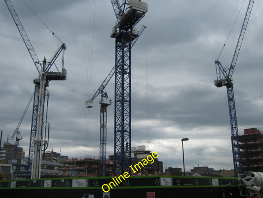 Photo 6x4 Four Tower cranes in Finsbury London Large construction site so c2010