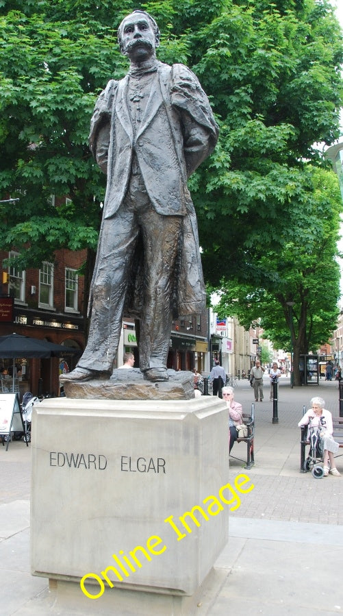 Photo 6x4 Worcester:  Statue of Edward Elgar Sir Edward William Elgar, 1s c2010