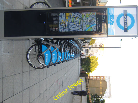 Photo 6x4 Barclays Bike hire Docking Station on Elizabeth Bridge Westmins c2010