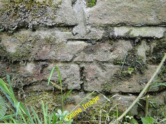 Photo 6x4 Bench mark on a Railway bridge Westhall\/TM4181 The cut mark is c2010