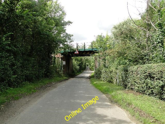 Photo 6x4 Railway bridge over the road Westhall\/TM4181 The railway line  c2010