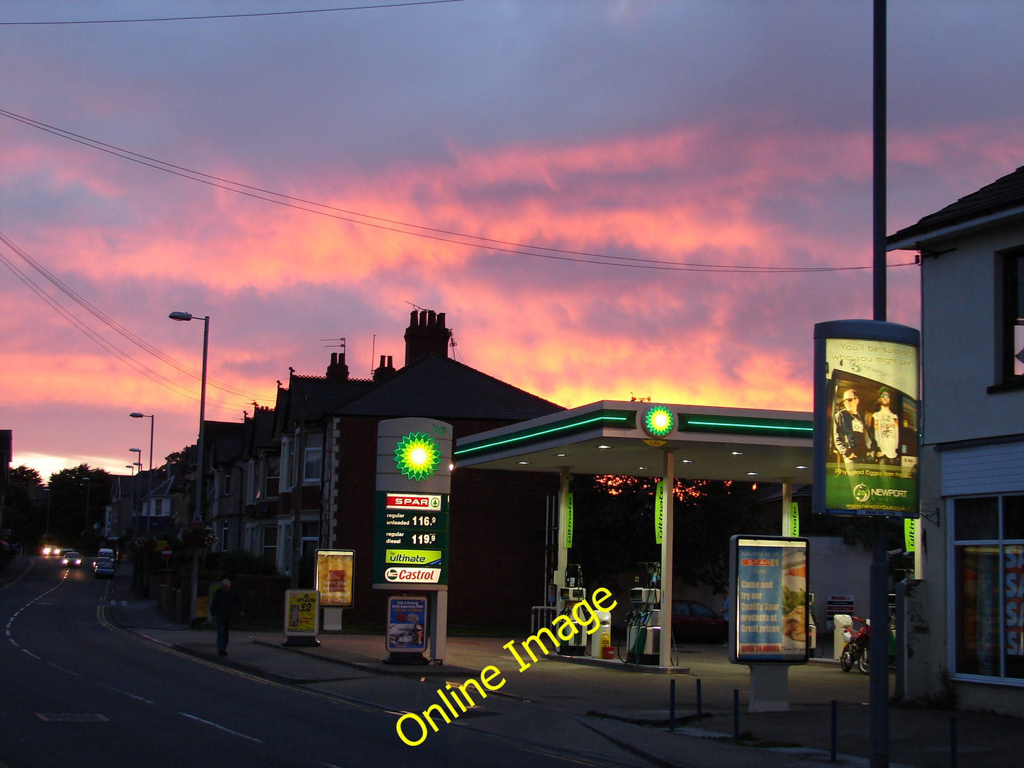 Photo 6x4 Spar and filling station, Stow Hill Newport\/Casnewydd Late Aug c2010