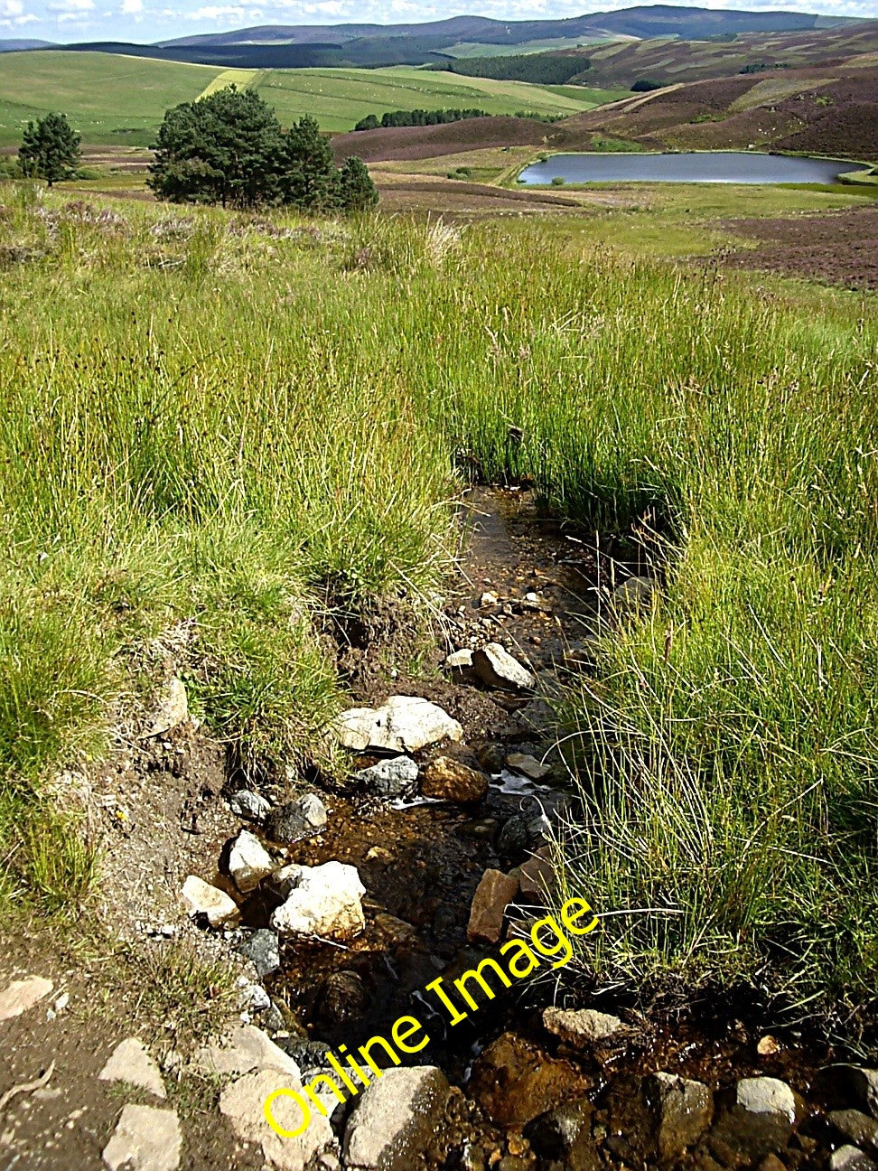 Photo 6x4 A wee burn off Baderonoch Migvie Where it is forded by the moor c2010