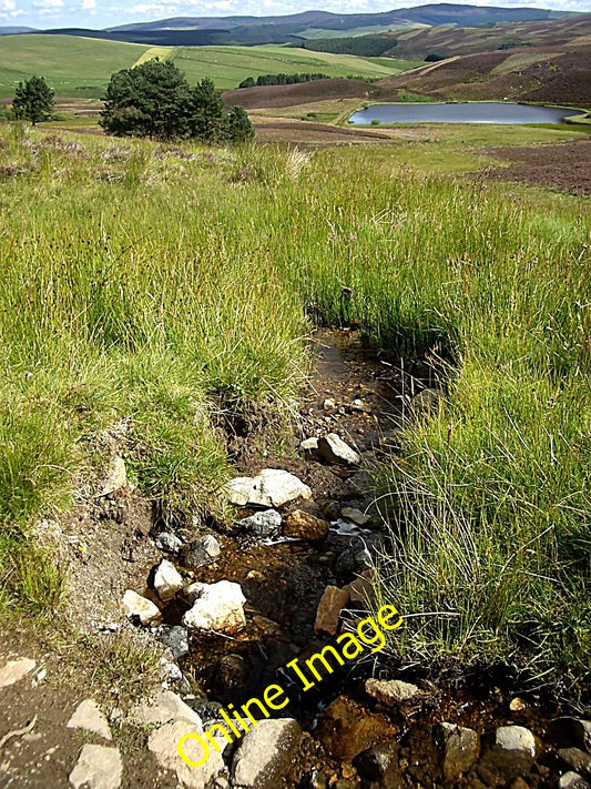 Photo 6x4 A wee burn off Baderonoch Migvie Where it is forded by the moor c2010