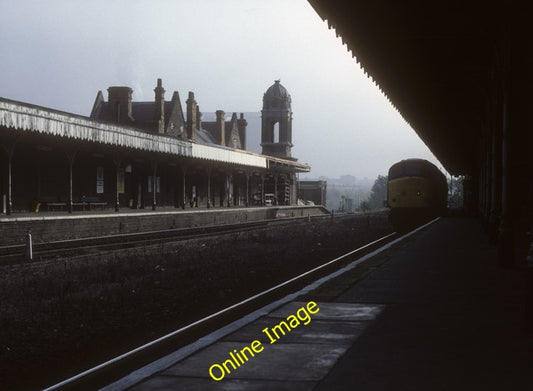 Photo 6x4 Bury St Edmunds railway station looking east The low October su c1986