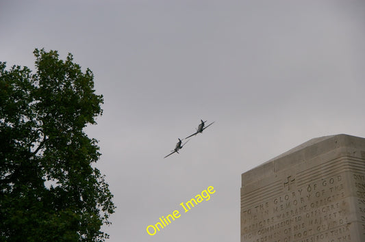 Photo 6x4 Spitfire and Hurricane Flypast, Horseguards Parade, London West c2010