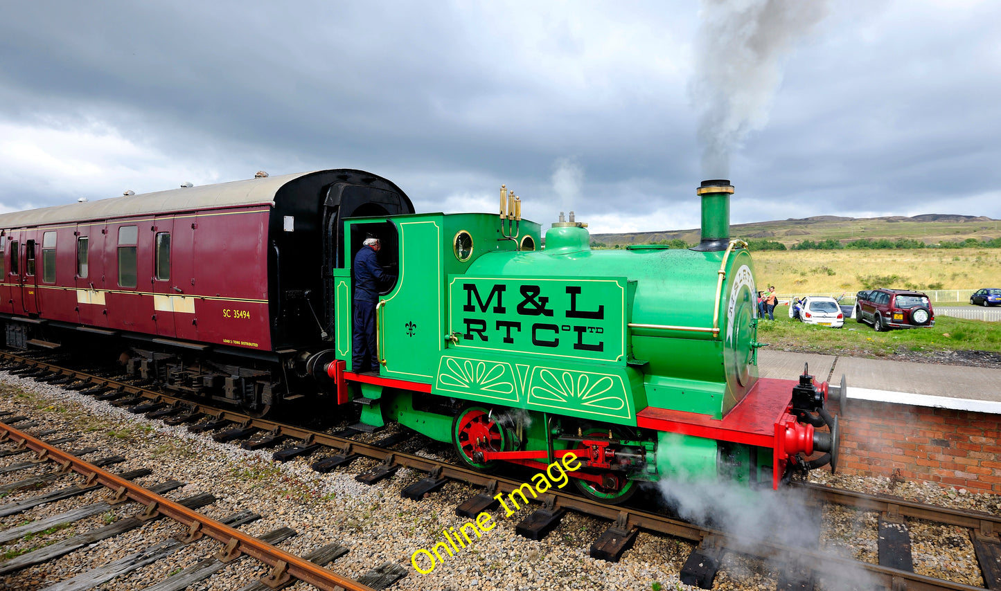 Photo 6x4 Pontypool & Blaenavon Railway Steam Engine just pushing out of  c2010