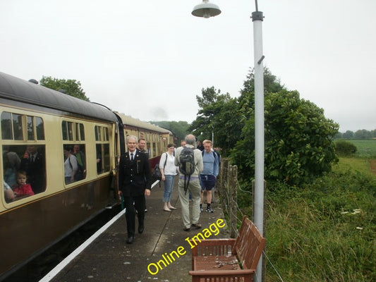 Photo 6x4 Cranmore West railway station platform Chesterblade On the retu c2010