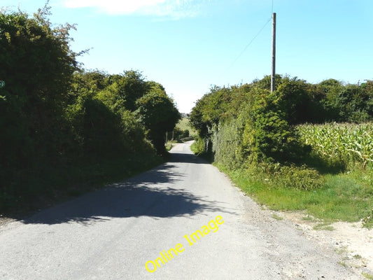 Photo 6x4 Site of railway bridge over The Lane, Guston The point where th c2010