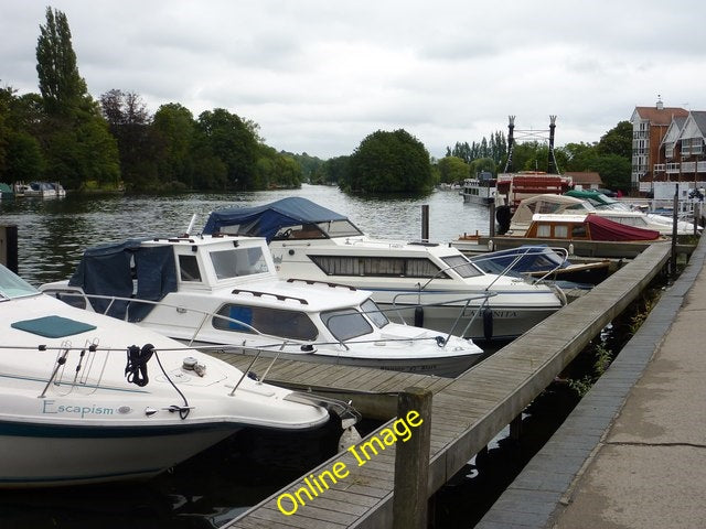 Photo 6x4 Moored Boats and Steamer, Henley-on-Thames  c2010