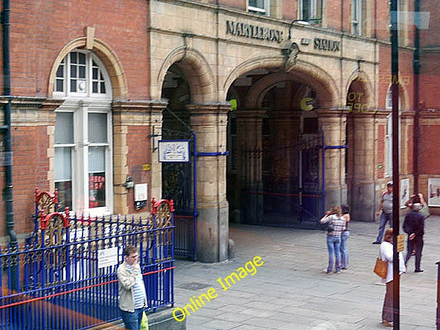 Photo 6x4 Marylebone Station Entrance from the top deck of a bus Marylebo c2010