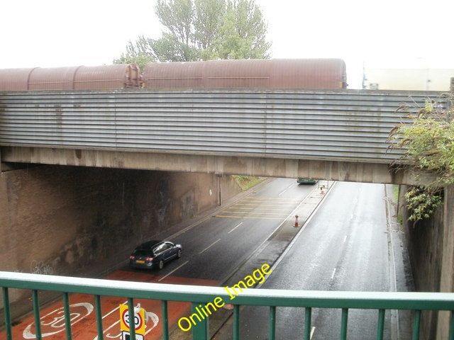 Photo 6x4 Newport : railway bridge across the A4042 Newport\/Casnewydd 15 c2010