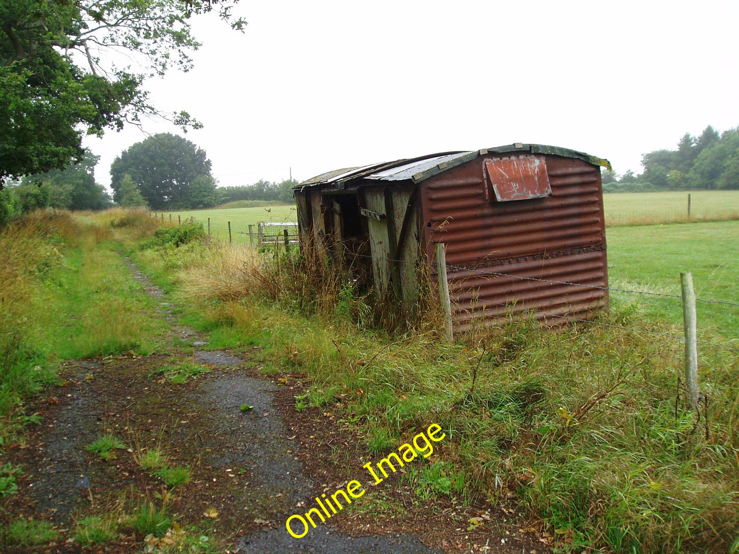 Photo 6x4 Old railway covered van Bilsham Adjacent to footpath 144 and us c2010