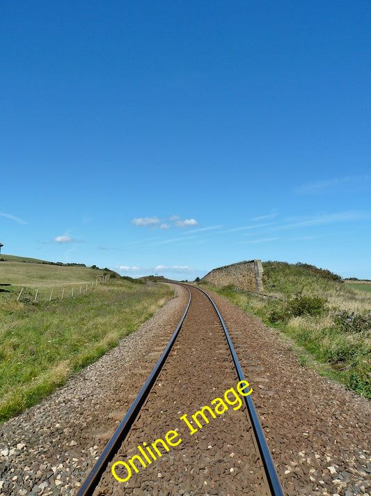 Photo 6x4 Cleveland railway line, Huntcliff Brotton View of the line look c2010