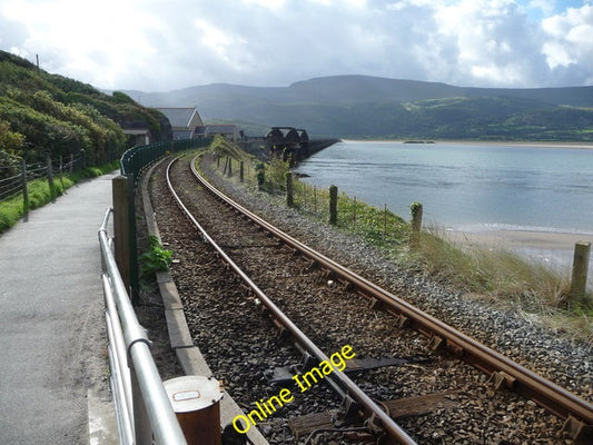 Photo 6x4 Footpath and railway line across Barmouth Bridge Barmouth\/Aber c2010