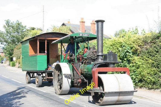 Photo 6x4 Back to base Cholsey Steam roller on its way back to the yard i c2010