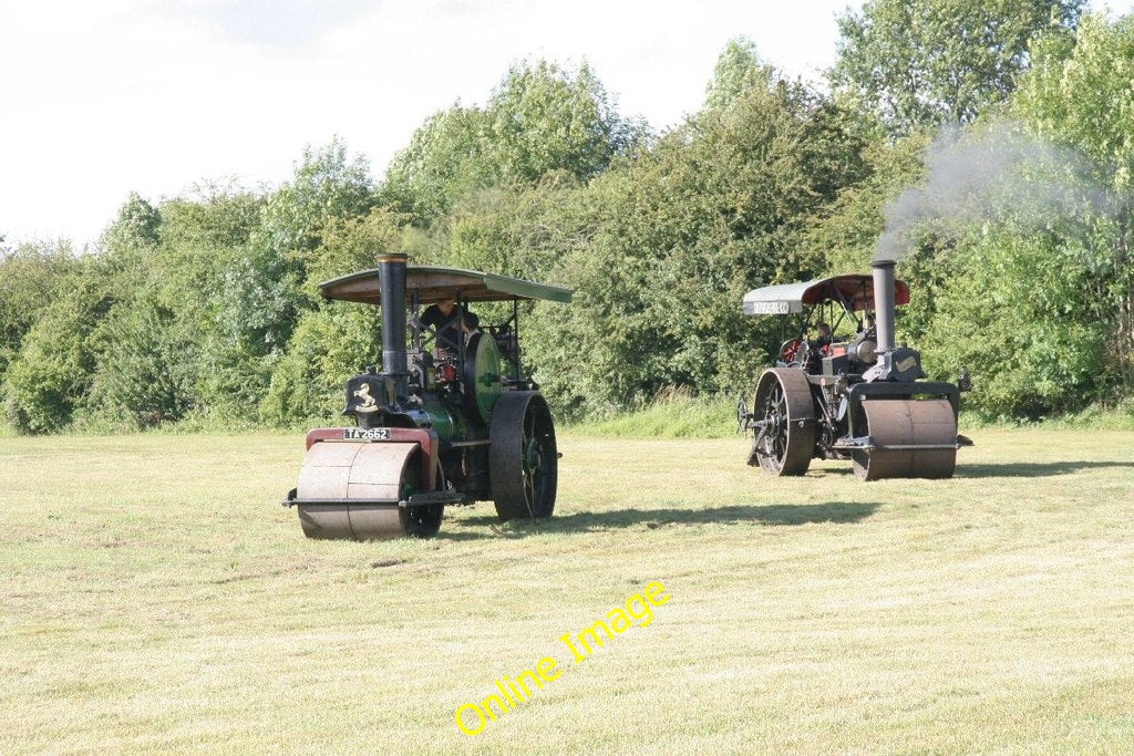 Photo 6x4 Driving round the field Cholsey Couple of steam rollers driving c2010