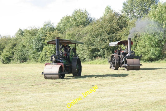 Photo 6x4 Driving round the field Cholsey Couple of steam rollers driving c2010