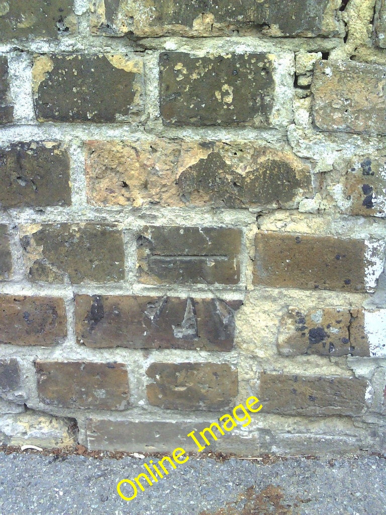 Photo 6x4 Benchmark on wall overlooking Priory Station Dover\/TR3141 Ordn c2010