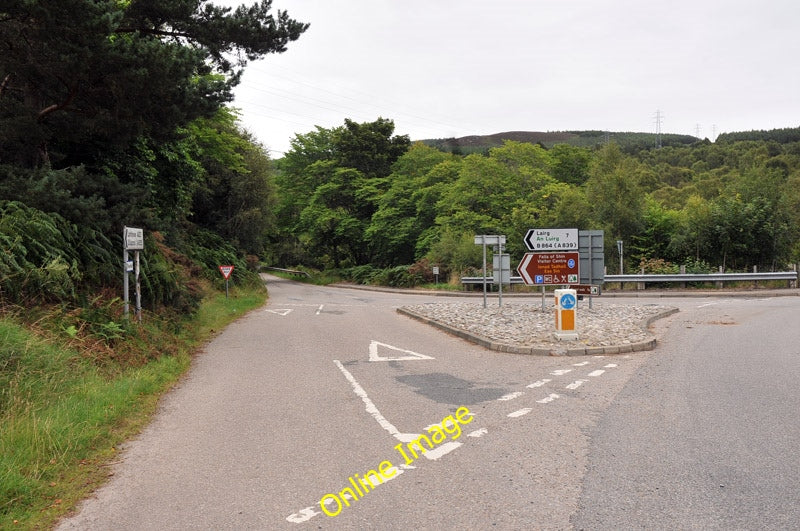 Photo 6x4 Junction of the A837 and B864 near Shin Power Station Invershin c2010