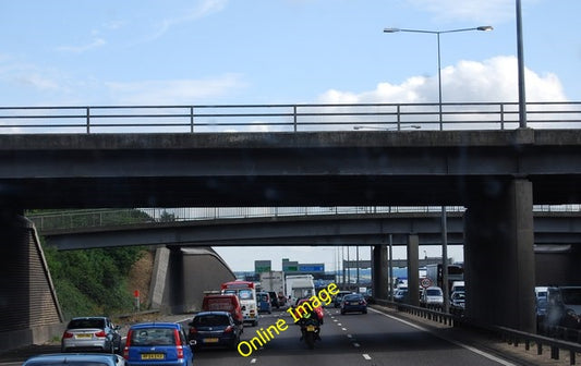 Photo 6x4 A282, junction 1b Fleet Downs Part of the London Orbital road c2010