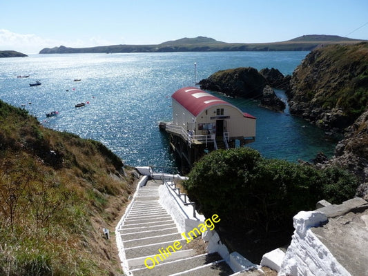 Photo 6x4 St. Justinian: the lifeboat station from the top of the steps R c2010