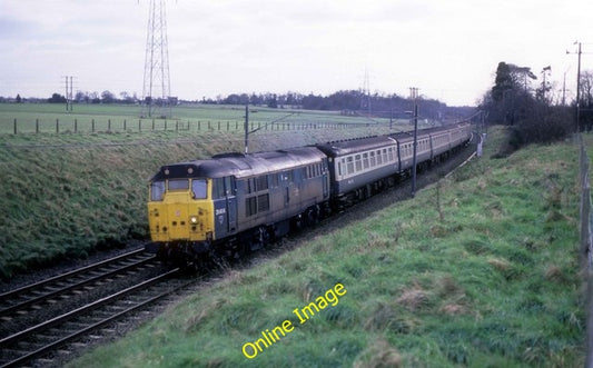 Photo 6x4 Harwich Parkeston Quay to Ipswich train nr Bentley Tattingstone c1988