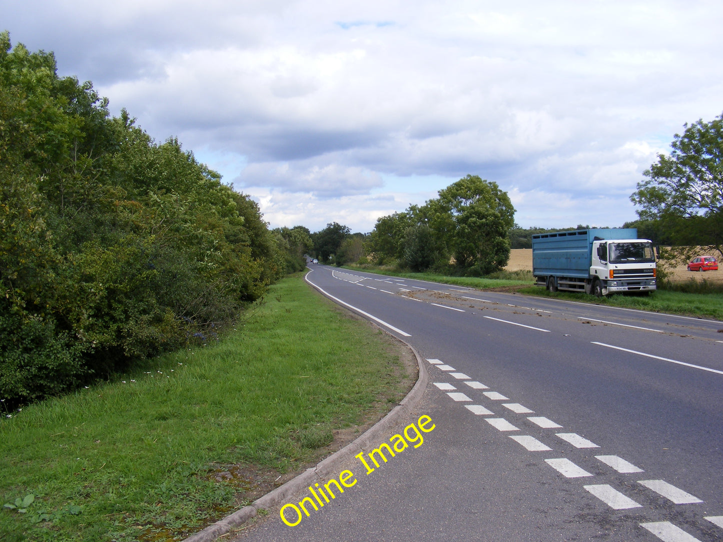 Photo 6x4 A12 London Road Bramfield\/TM4073 Looking towards Blythburgh ne c2010