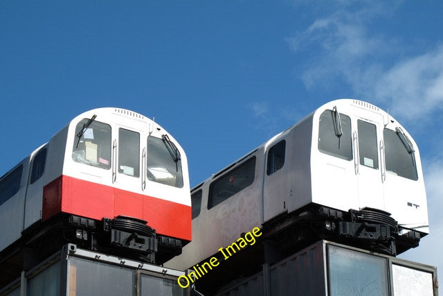 Photo 6x4 Fly the tube London Two old tube cars used as offices. c2010