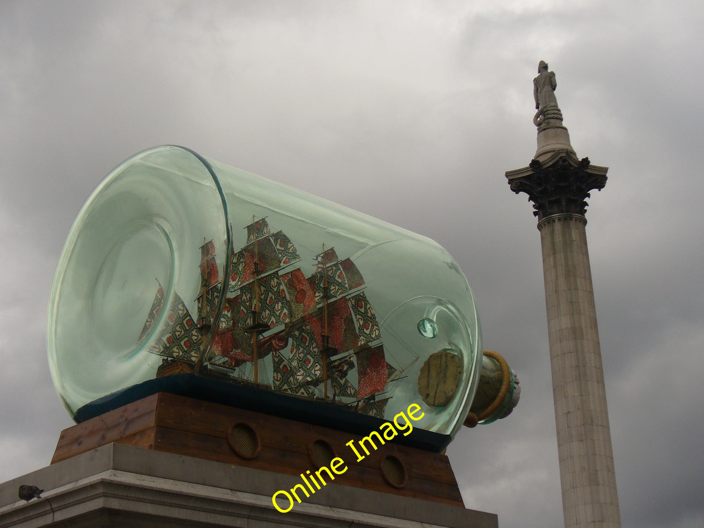 Photo 6x4 Ship in a Bottle London Massive ship in a massive bottle by the c2010