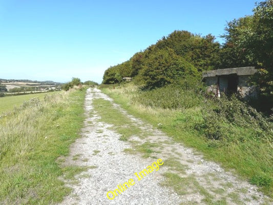 Photo 6x4 Track below dismantled military railway St Margaret's at Cliffe c2010