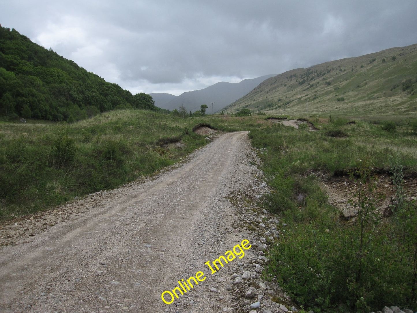 Photo 6x4 Track up Glen Kinglass Creag a' Bhinnein New track, moved sligh c2010