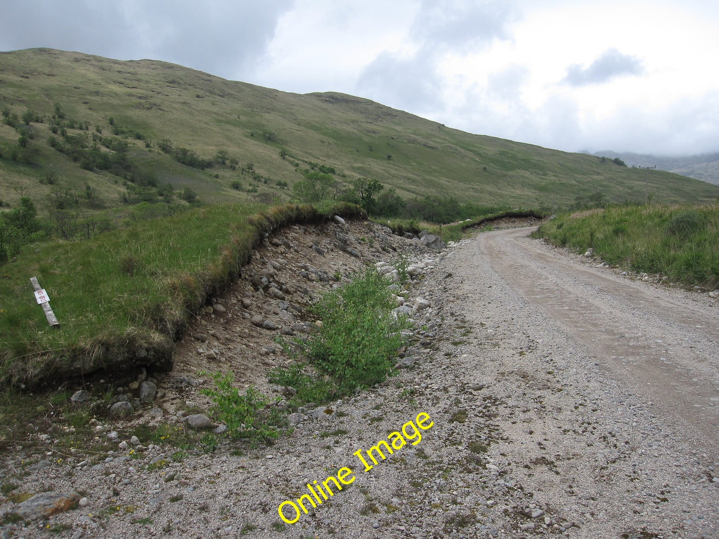 Photo 6x4 Track down Glen Kinglass Meall Inbhir Start of a new section. c2010