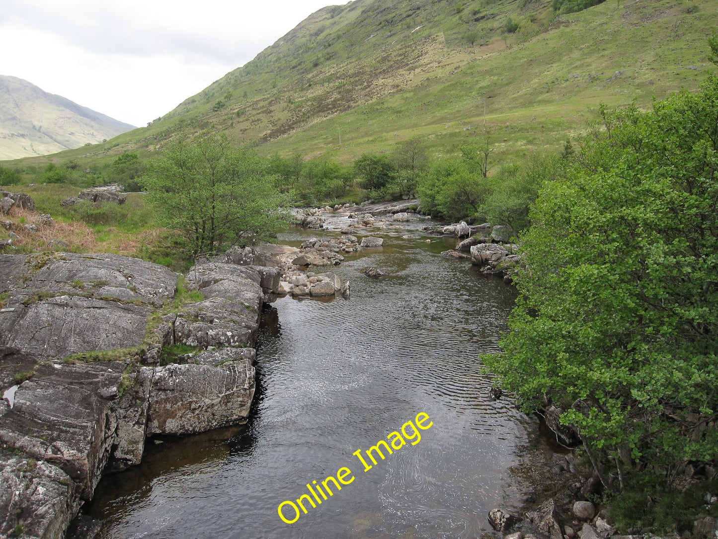 Photo 6x4 River Kinglass Meall Garbh\/NN1636 From a footbridge that gives c2010