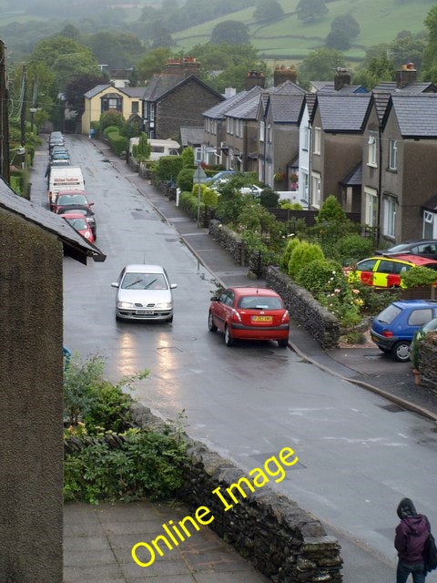 Photo 6x4 Station Road, Staveley Staveley\/SD4698 Seen on a wet and windy c2010