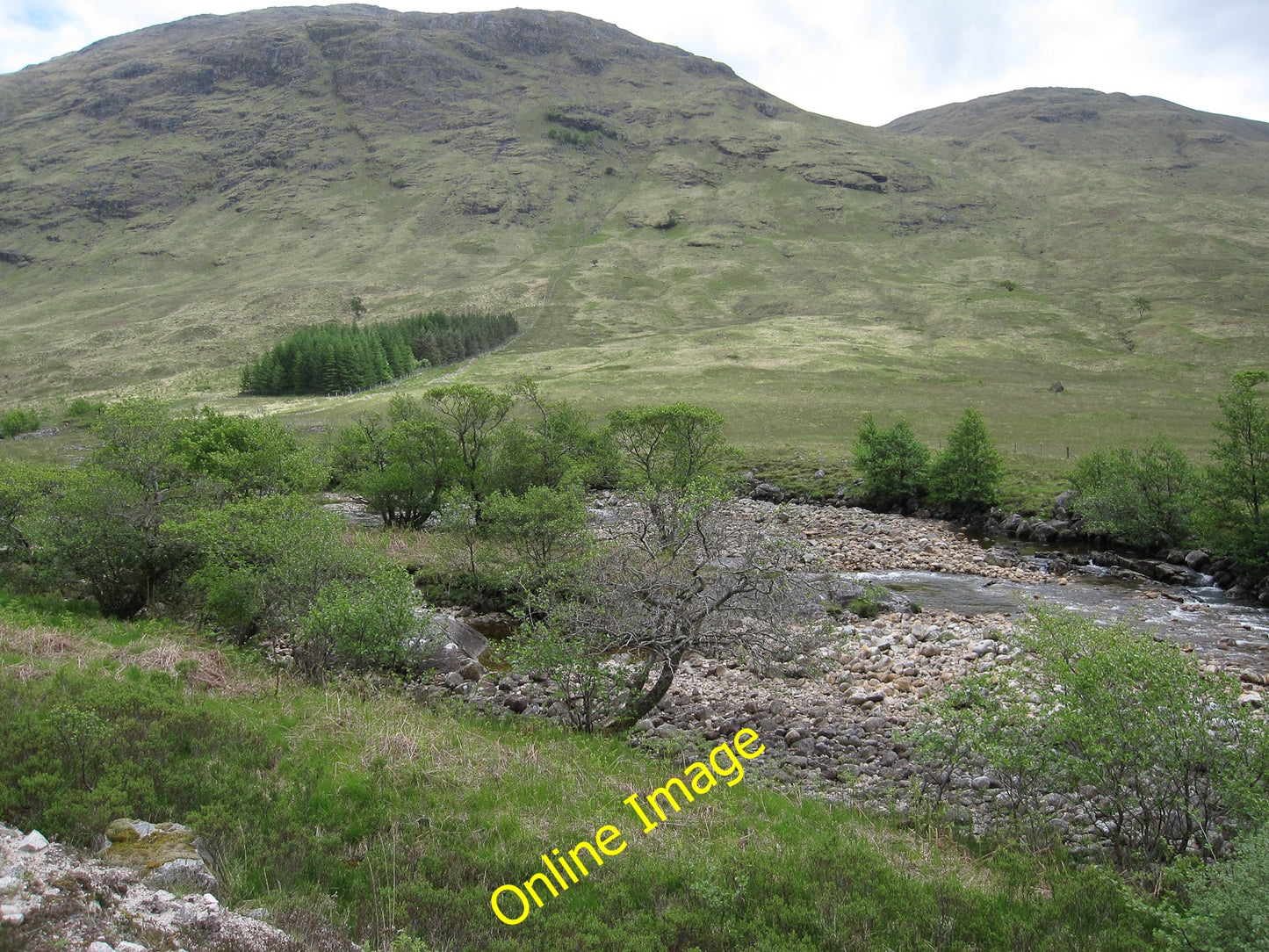 Photo 6x4 River Kinglass Meall Garbh\/NN1636 Looking across the glen from c2010