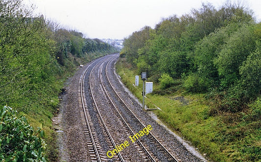 Photo 6x4 Site of Doublebois Station View eastwards, towards Plymouth; ex c1995