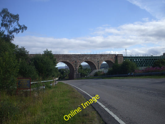 Photo 12x8 Railway bridge over the A836 and the Kyle of Sutherland, Invers c2010