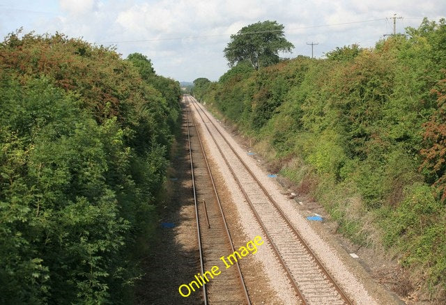 Photo 6x4 Nottingham to Grantham railway  Orston Looking towards Nottingh c2010