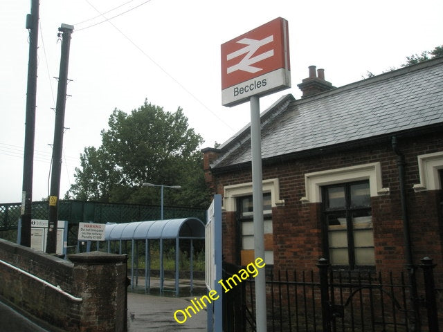 Photo 6x4 A wet day at Beccles Station  c2010