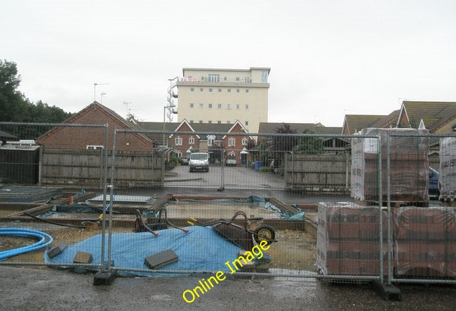 Photo 6x4 Building site outside Beccles Station  c2010