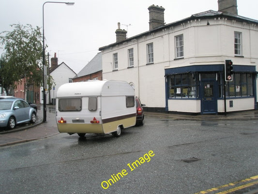 Photo 6x4 Caravan turning from Station Road into Newgate Beccles  c2010