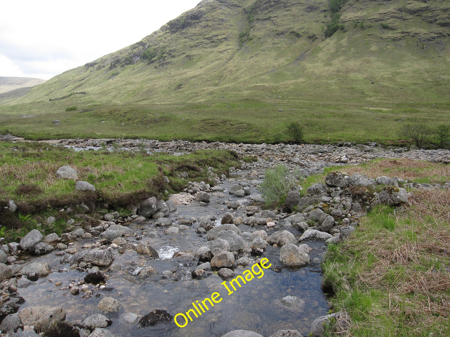 Photo 6x4 Allt Hallater joining River Kinglass Eas an Eich Bhain Part of  c2010