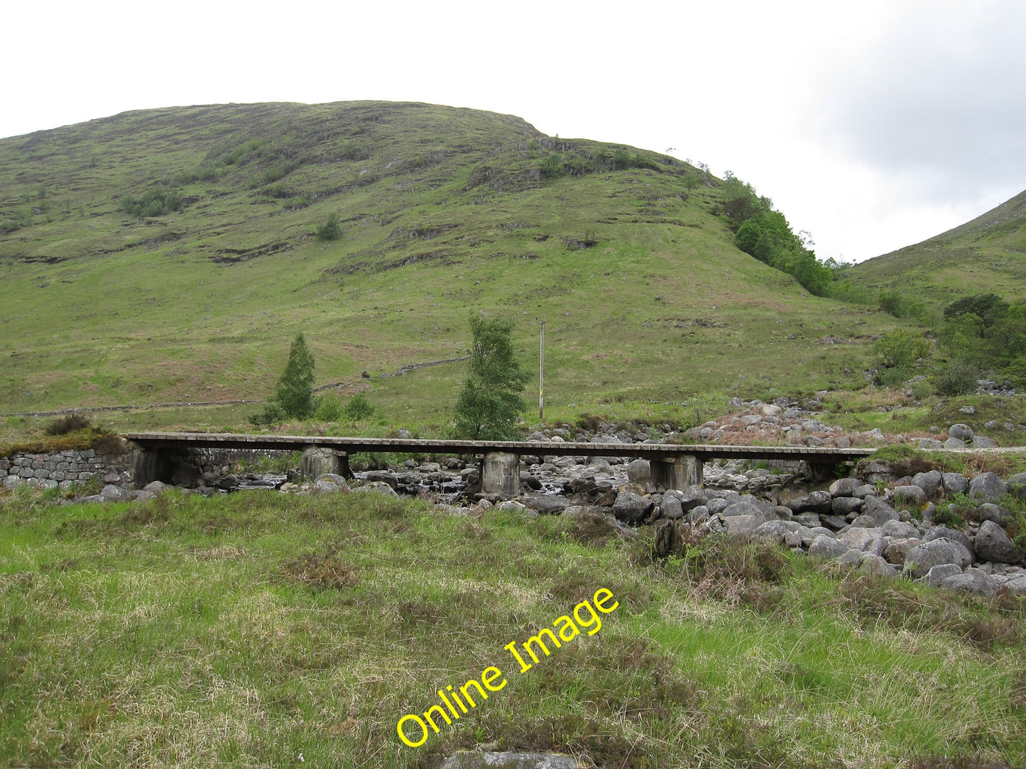 Photo 6x4 Bridge over the Allt Hallater Eas an Eich Bhain Taking the esta c2010